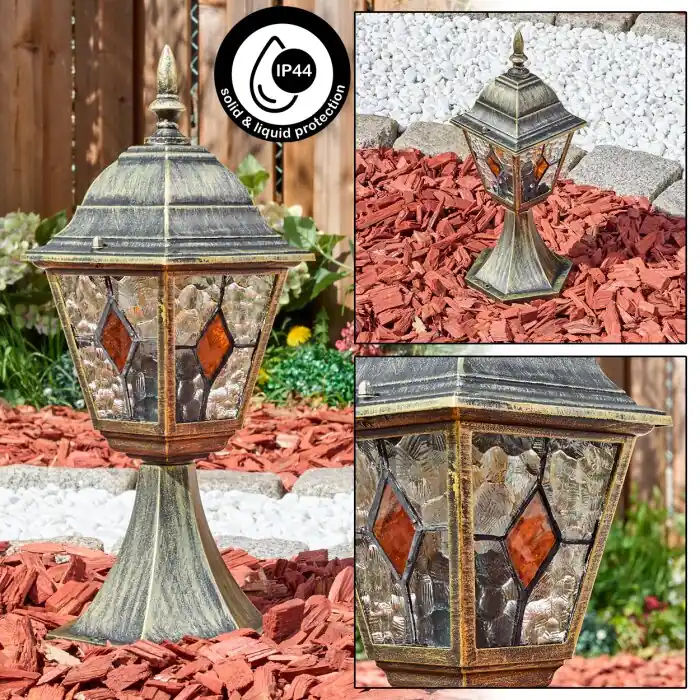 Naofe Balizas de exterior, Iluminación de caminos Marrón, dorado, 1 luz Mejor Precio