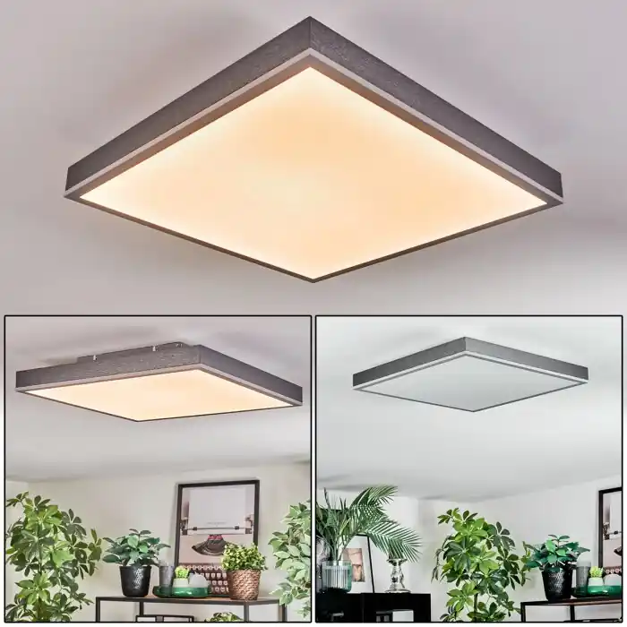 Salmi Plafones, Panel LED Gris, Plata, 1 luz Comprar En Línea