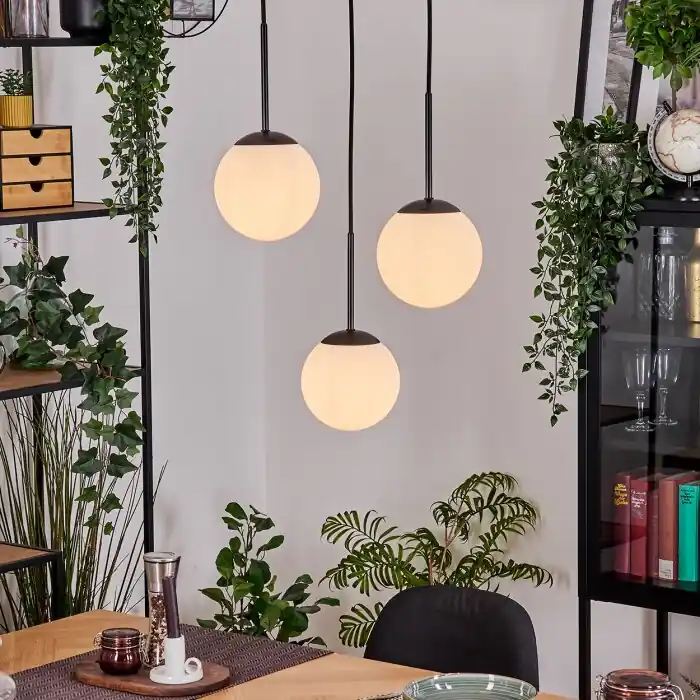Marca Reconocida Gastor Lámparas suspendidas, Luminarias esféricas, Lámparas colgantes Blanca, 3 luces