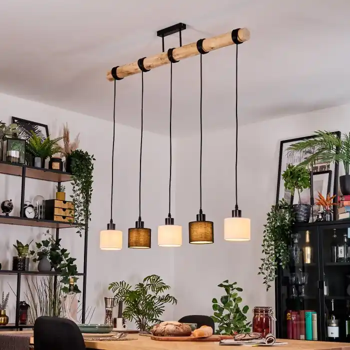 Bassagoda Lámparas suspendidas, Lámparas colgantes Crudo, Negro, 5 luces Precio Económico