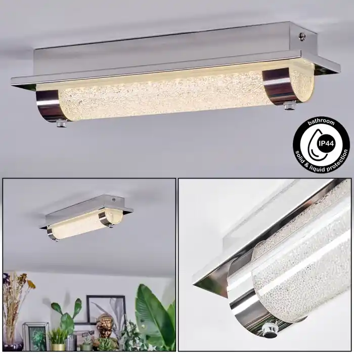 Zamar Lámpara de baño, Plafones LED Cromo, 1 luz Popular