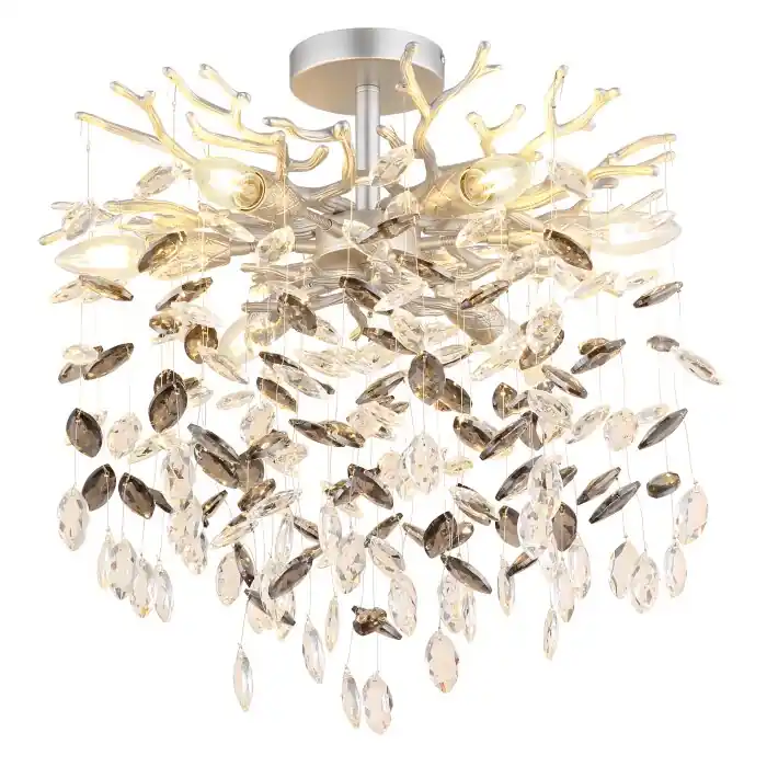 Lámparas Globo Lighting Queena Plafones Plata, 6 luces Liquidación