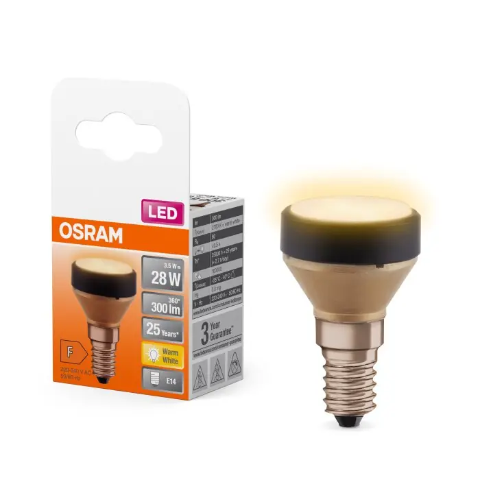 Últimas Unidades Lámparas Osram E14 LED 3.5 Watt blanco cálido 300 Lumen