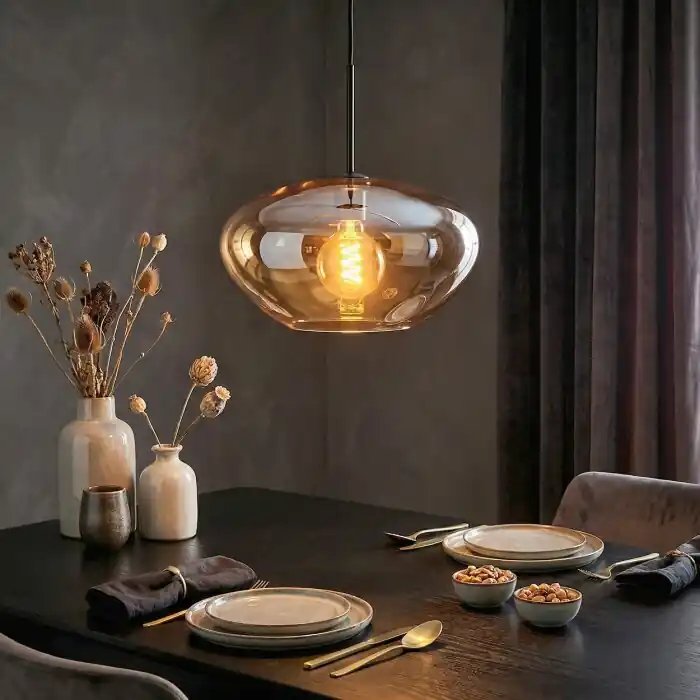 Oferta Especial Mertola Lámparas suspendidas, Lámparas colgantes Colores ámbar, 1 luz