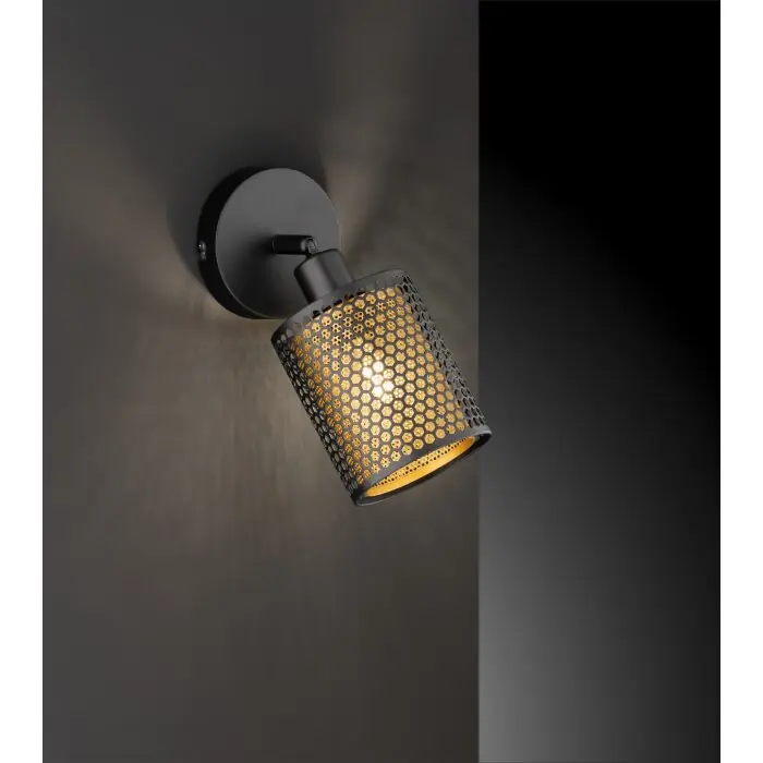 Novedad Lámparas Globo Lighting CHEVAL Apliques, Spot de pared Negro, 1 luz