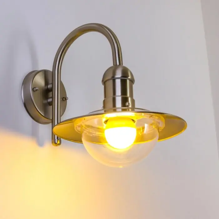 Última Versión Elima Aplique para exterior Color acero inoxidable, 1 luz