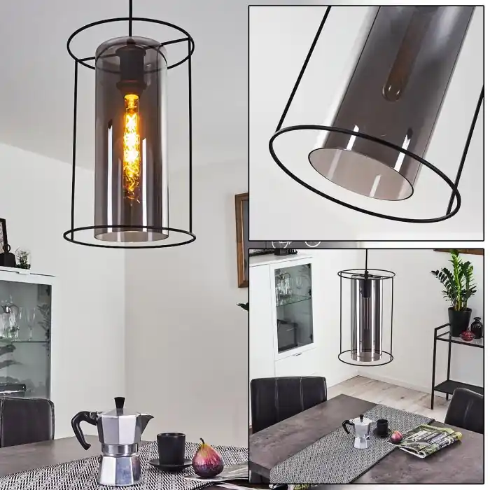 Zento Lámpara Colgante Negro, 1 luz Stock Limitado