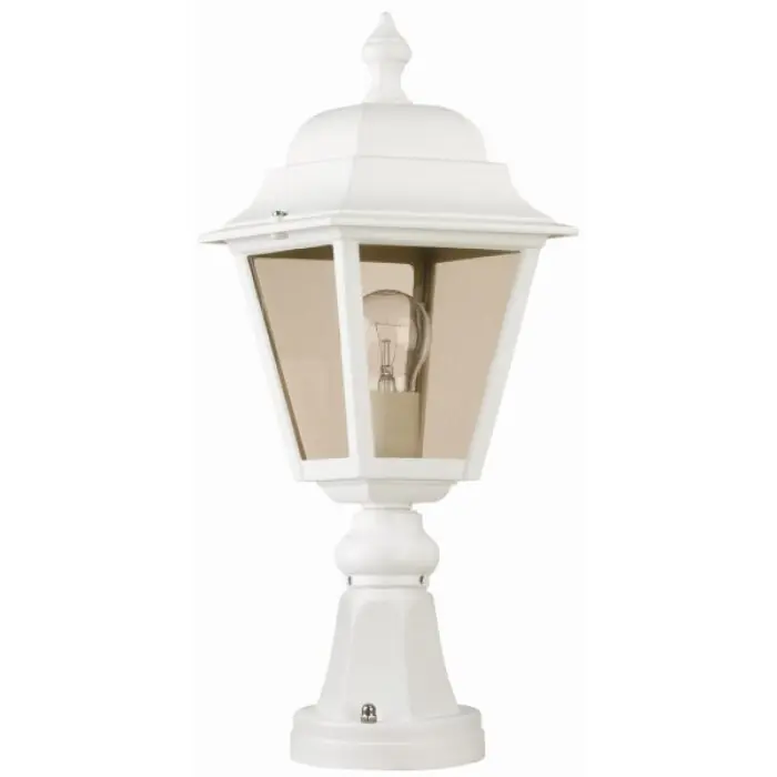 Alta Calidad Lcd Lennestadt Poste de jardin Blanca, 1 luz