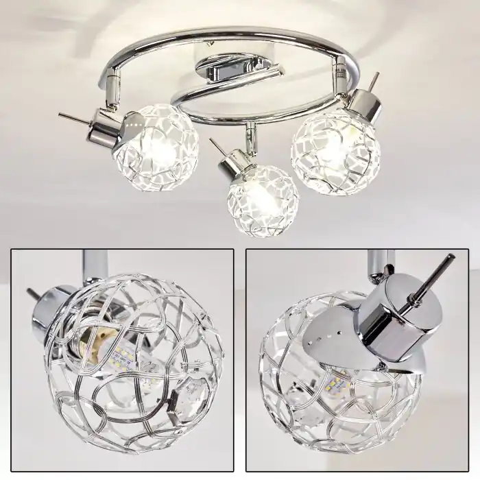 Kalipuro Lámpara de Techo Cromo, 3 luces Compra Ahora