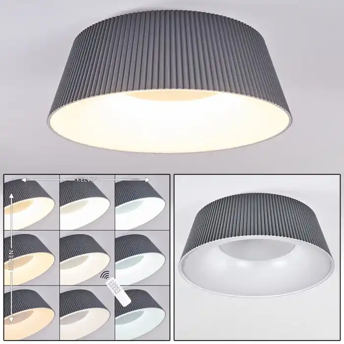 Fremont Lámpara de Techo LED Gris, 1 luz Últimas Unidades