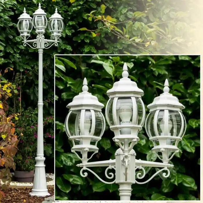 Popular Kobe Candelabro Blanca, 3 luces