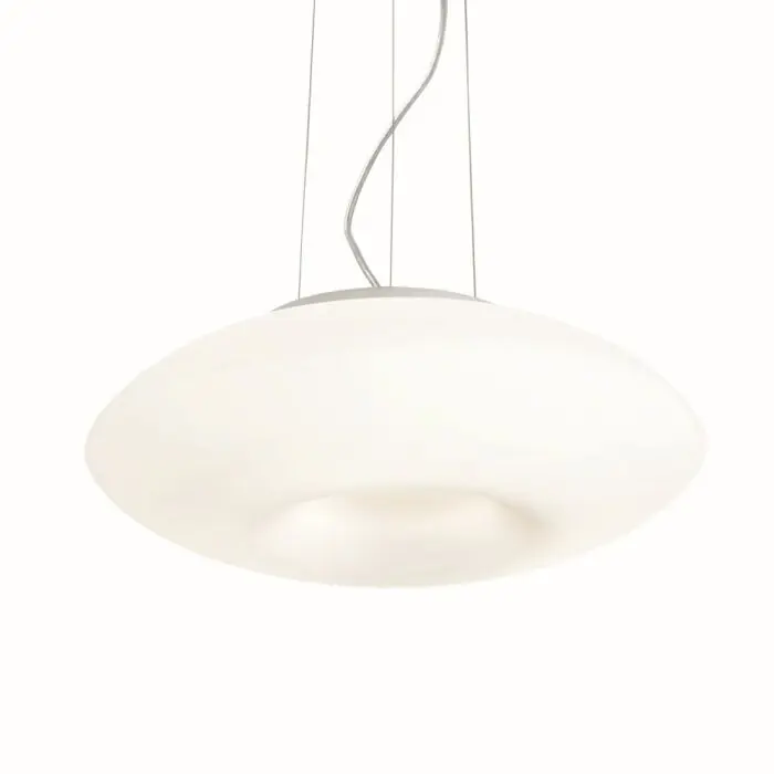Directo De Fábrica Ideal Lux GLORY Lámpara Colgante Blanca, 3 luces