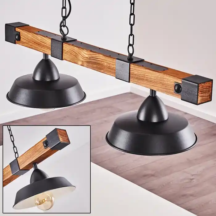 Corippo Lámpara Colgante Marrón, Negro, 2 luces Certificado