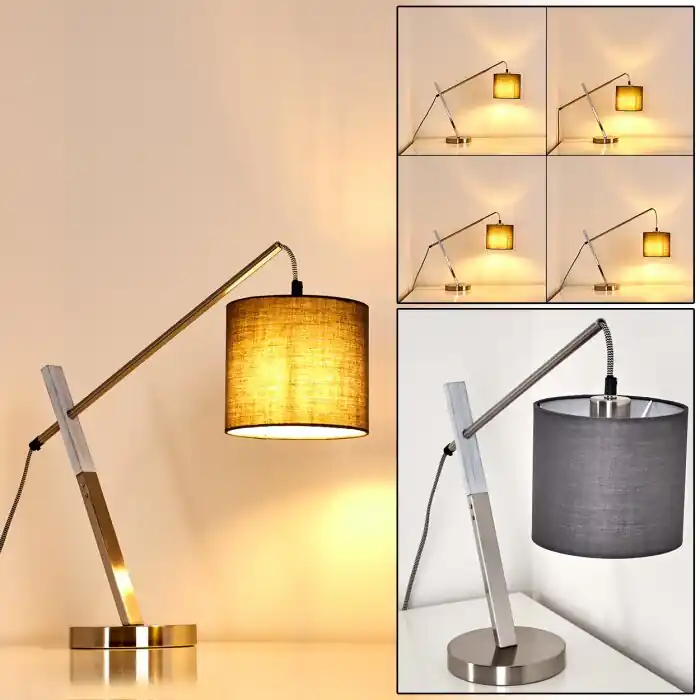 Ordena Ya Huemoz Lámpara de Mesa Níquel-mate, 1 luz