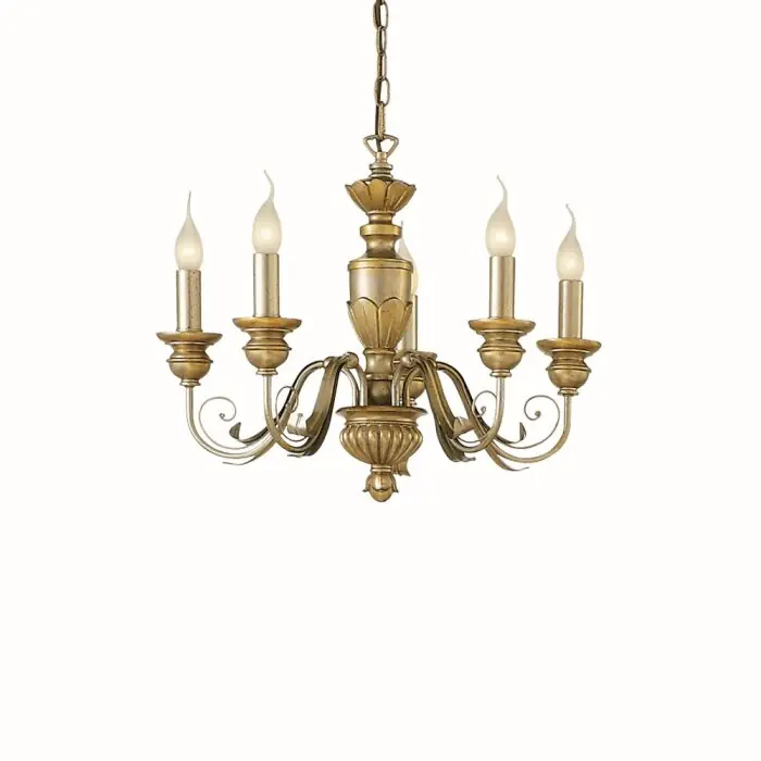 Ideal Lux DORA Lámpara de araña dorado, 5 luces Última Oportunidad