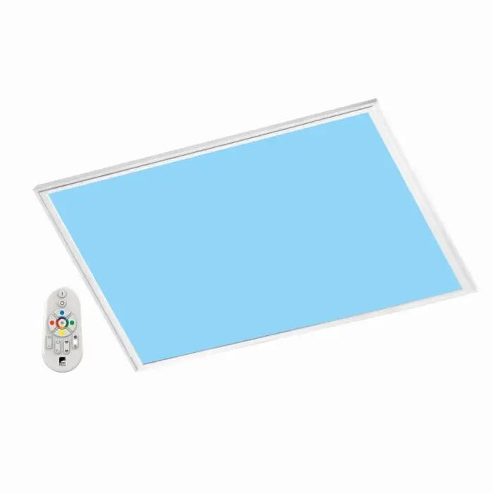 Eglo SALOBRENA-C Lámpara de techo para oficina LED Blanca, 1 luz, Mando a distancia, Cambia de color Popular