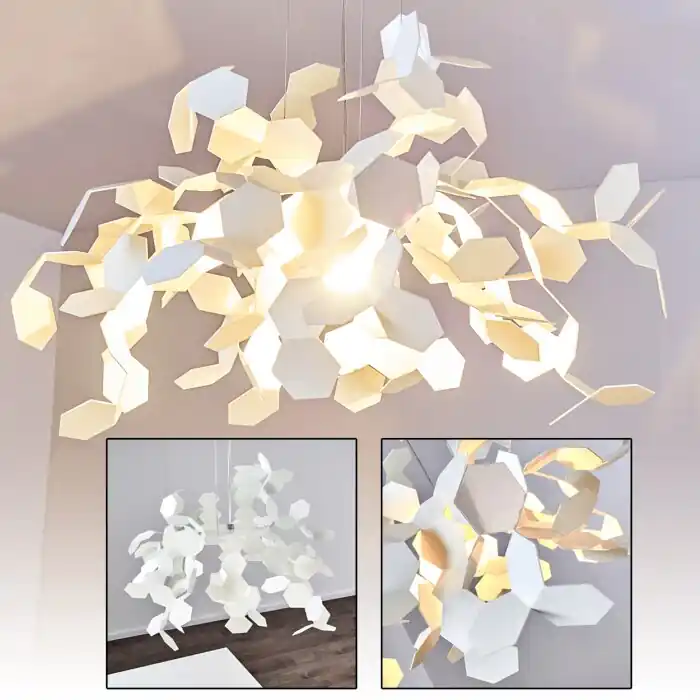 Kuumu Lámpara de Techo Blanca, 1 luz Precio De Oferta
