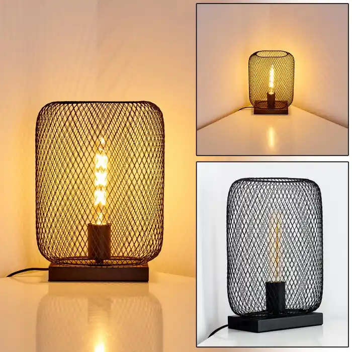 Moholm Lámpara de Mesa Negro, 1 luz Liquidación