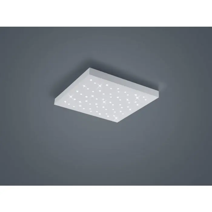 Directo De Fábrica Trio TITUS Lámpara de Techo LED Blanca, 1 luz, Mando a distancia
