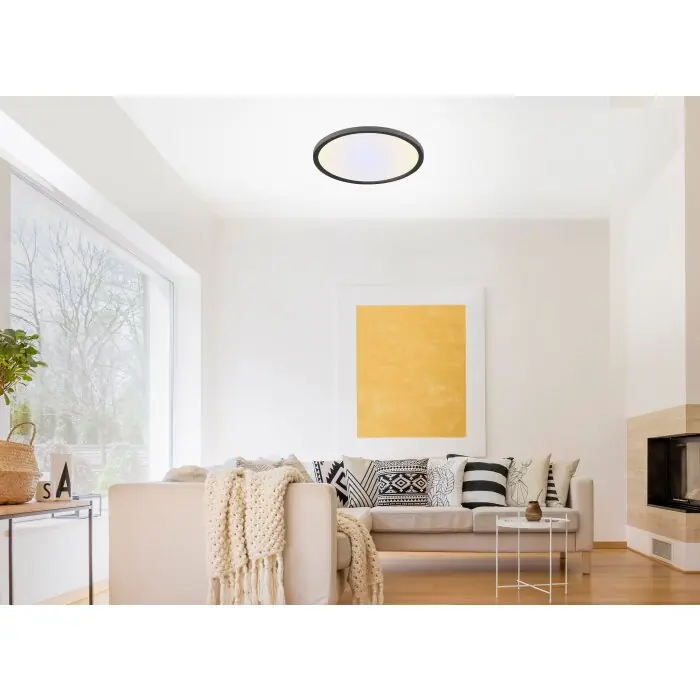 Barato Leuchten-Direkt FLAT Lámpara de Techo LED Negro, 1 luz, Mando a distancia