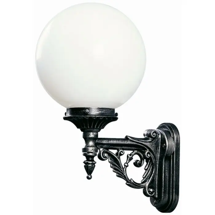 Económico Albert 609 Aplique Negro, Plata, 1 luz
