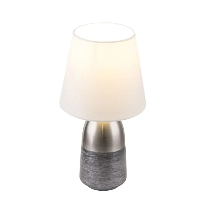 Alta Calidad Globo EUGEN Lámpara de Mesa Níquel-mate, 1 luz