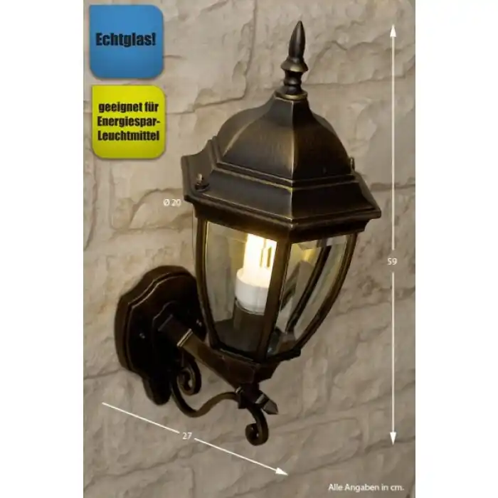 Rabalux Toronto Aplique para exterior Transparente, claro, 1 luz Precio Bajo