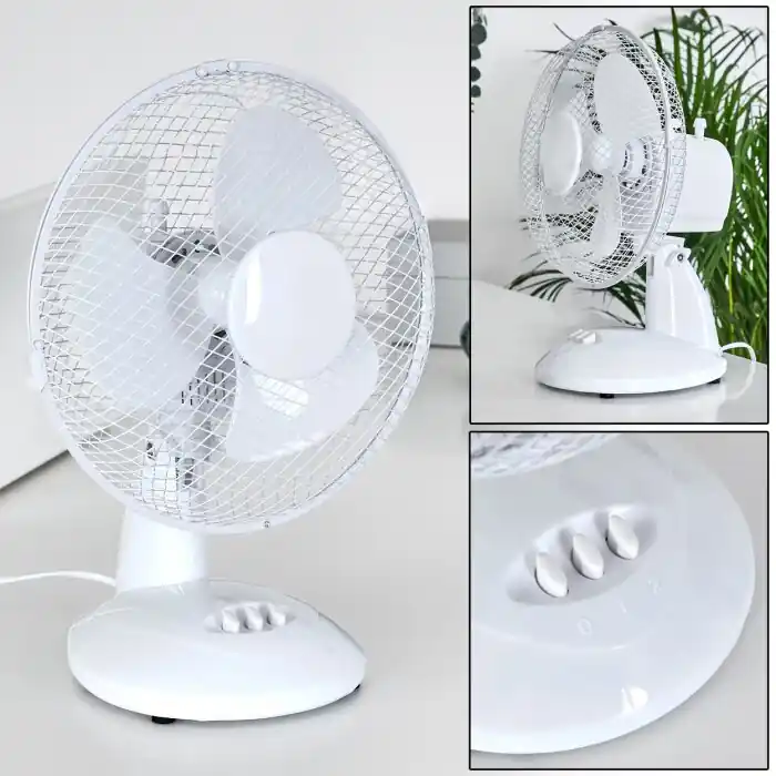 Sopot Ventilador de mesa Cromo, Blanca Oferta
