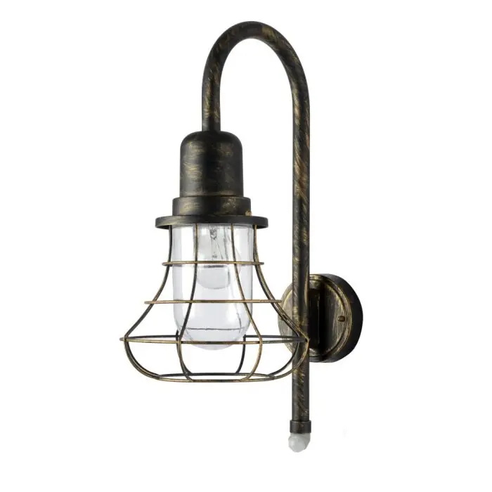 Lutec BIRD Aplique Marrón, dorado, 1 luz, Sensor de movimiento Compra Hoy