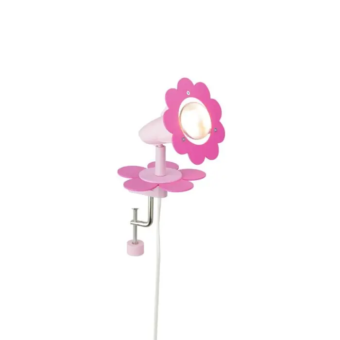 Elobra BLÜTE Lámpara con pinza Rosa, 1 luz Precio Reducido
