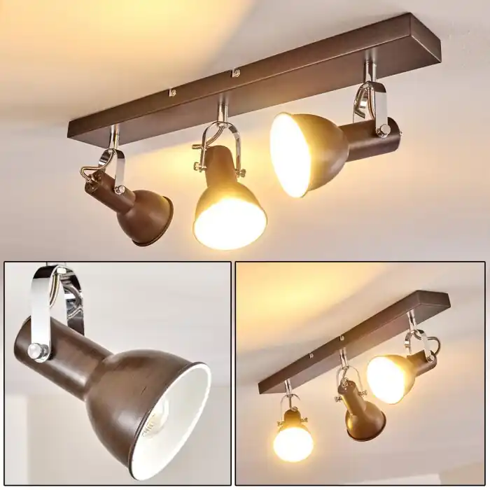Última Versión Danikon Lámpara de Techo Marrón, 3 luces