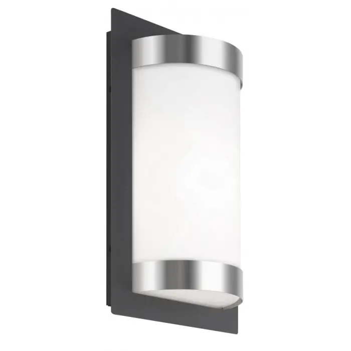 LCD Aplique para exterior LED Color acero inoxidable, Negro, 1 luz Stock Limitado