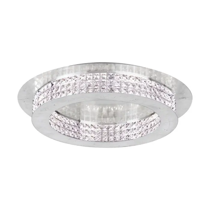 Eglo PRINCIPE Lámpara de Techo LED Aspecto de cristal, Plata, 14 luces Certificado
