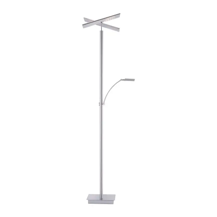 Certificado Paul Neuhaus ARTUR Lámpara de Pie LED Color acero inoxidable, 2 luces