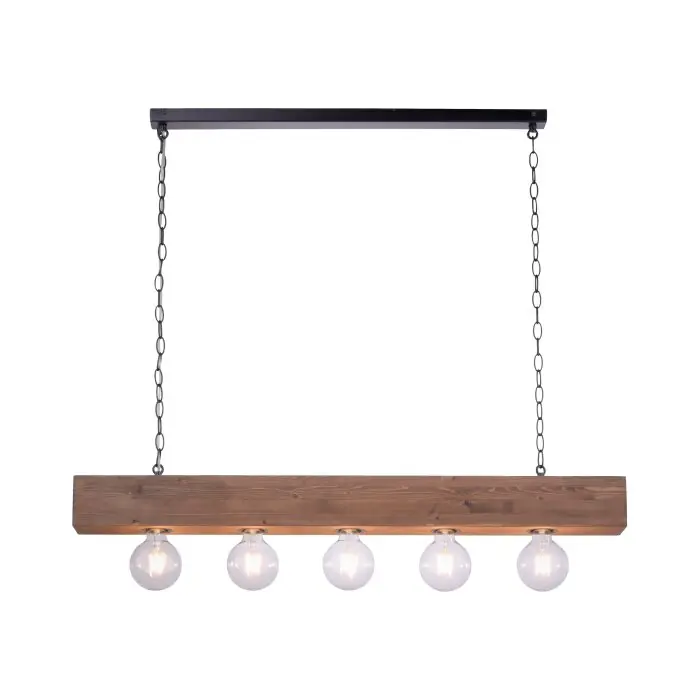 Stock Limitado Leuchten-Direkt VANESSA Lámpara Colgante Negro, 5 luces