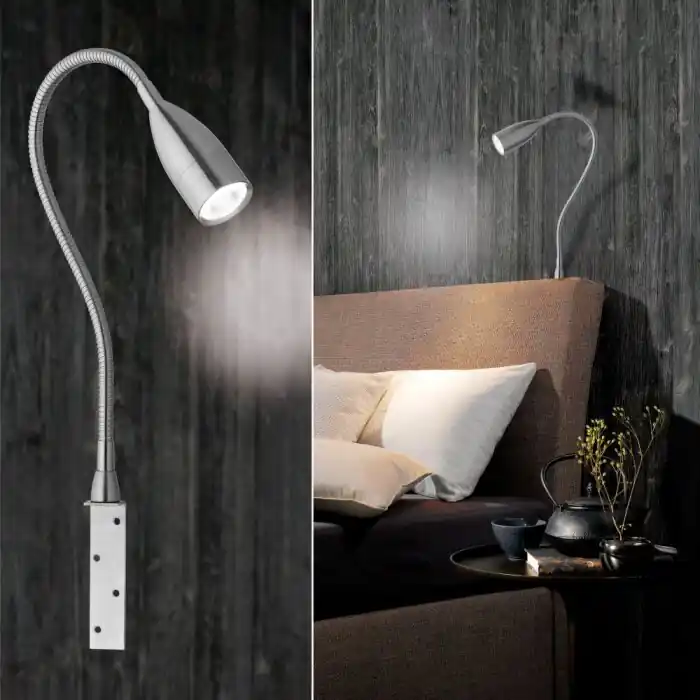 Oferta Honsel Sten Lámpara de cama LED Níquel-mate, 1 luz