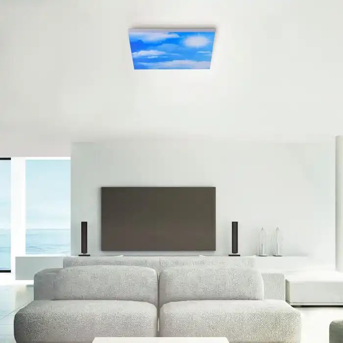 Disponible Ahora Leuchten-Direkt CLOUD Lámpara de Techo LED Blanca, 1 luz, Mando a distancia