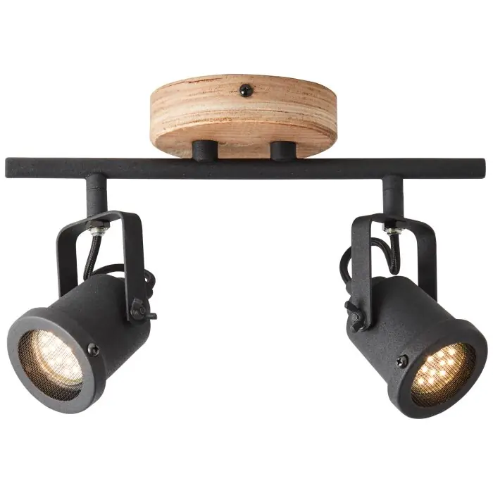 No Te Lo Pierdas Brilliant Inge Proyector Madera oscura, 2 luces