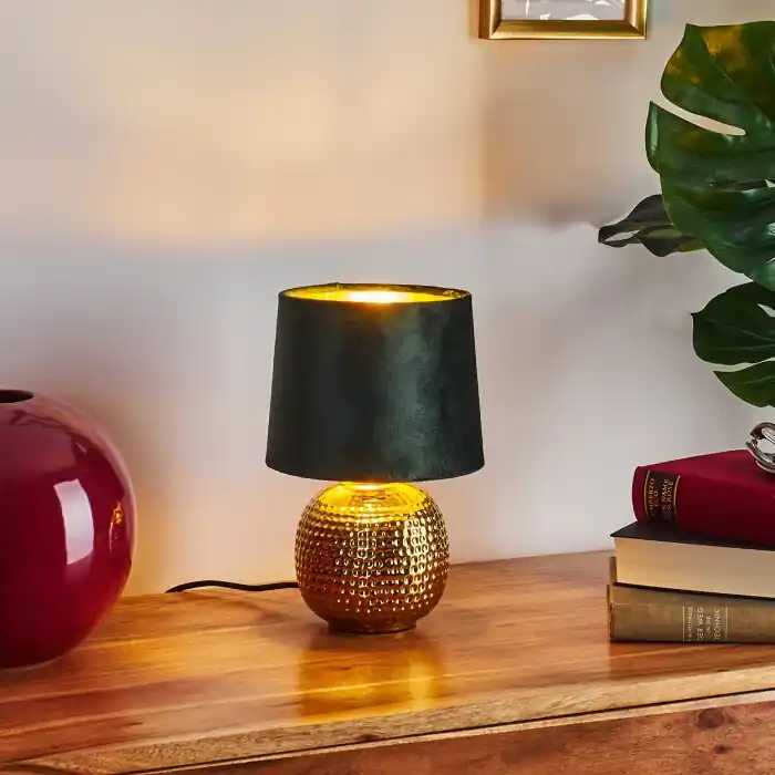 Beddie Lámpara de mesa dorado, 1 luz A Buen Precio