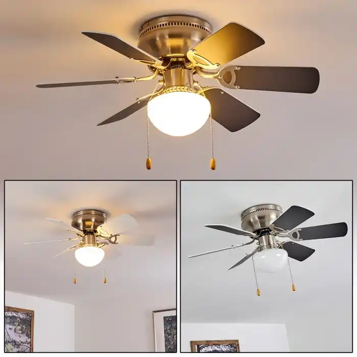 Trillo Ventilador de techo Gris, Níquel-mate, Blanca, 1 luz Favorito De Clientes