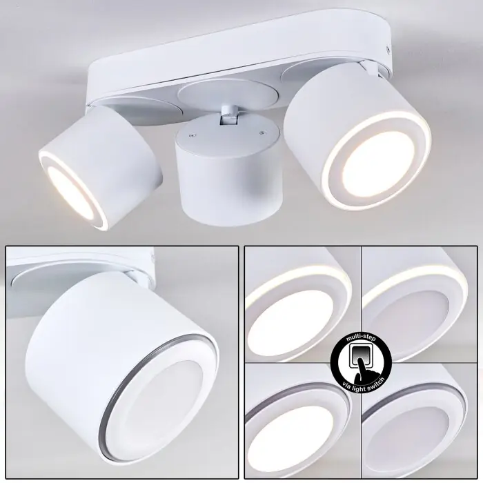 Appleton Lámpara de Techo LED Blanca, 3 luces Novedad