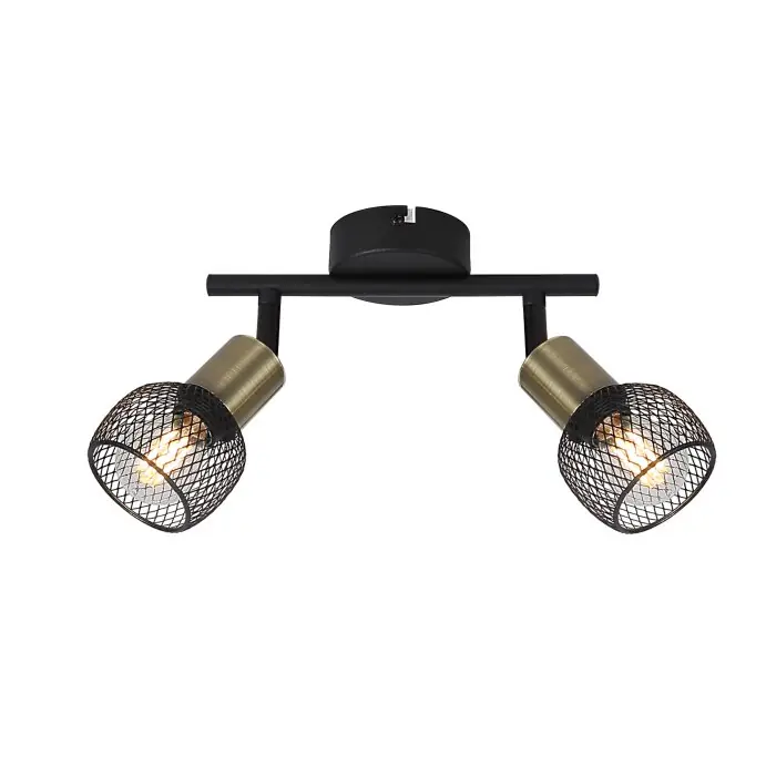 Descuento Globo FIASTRA Lámpara de Techo Negro, 2 luces