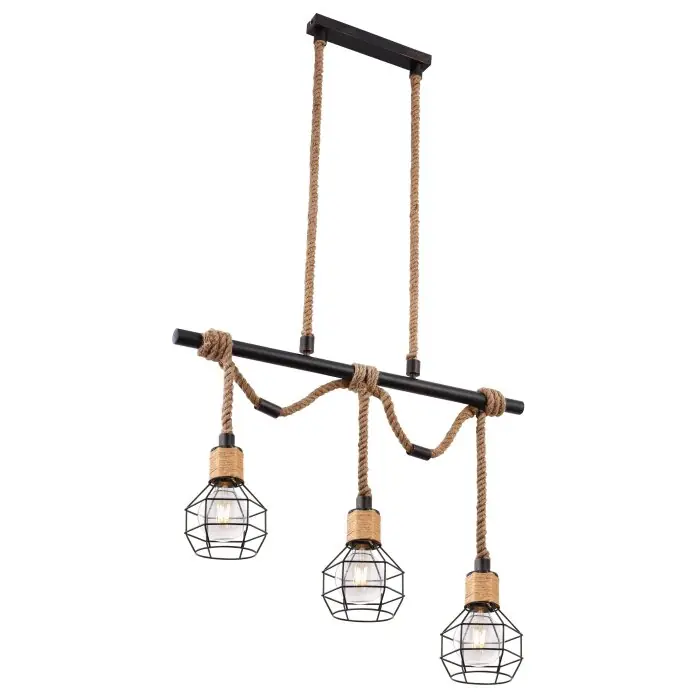 Solo Hoy Globo VALERIE Lámpara Colgante Marrón, Negro, 3 luces