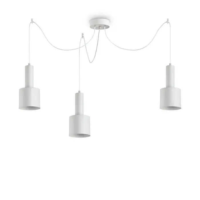 Última Oportunidad Ideallux HOLLY Lámpara Colgante Blanca, 3 luces