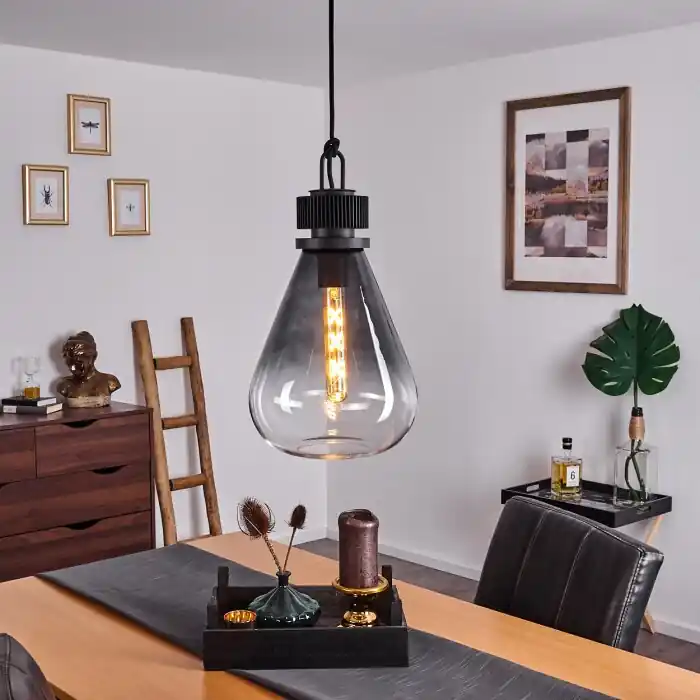 Promoción Exclusiva Coapilla Lámpara Colgante Negro, 1 luz