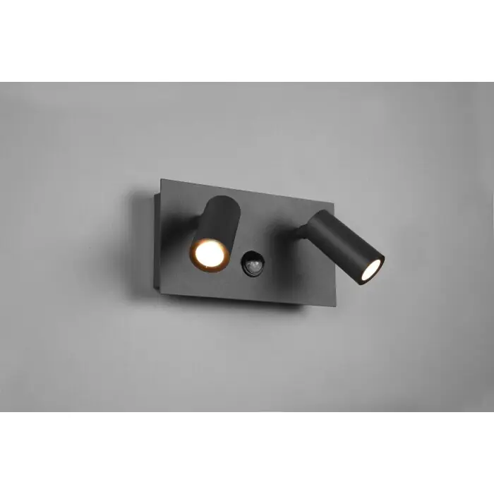 Venta Final Trio Tunga Aplique para exterior LED Antracita, 2 luces, Sensor de movimiento