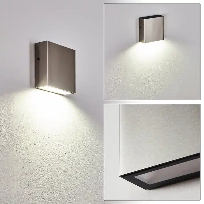 Spidern Aplique para exterior LED Níquel-mate, Blanca, 1 luz Última Oportunidad