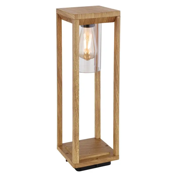 A Buen Precio Globo CANDELA Poste de Jardín Madera oscura, 1 luz
