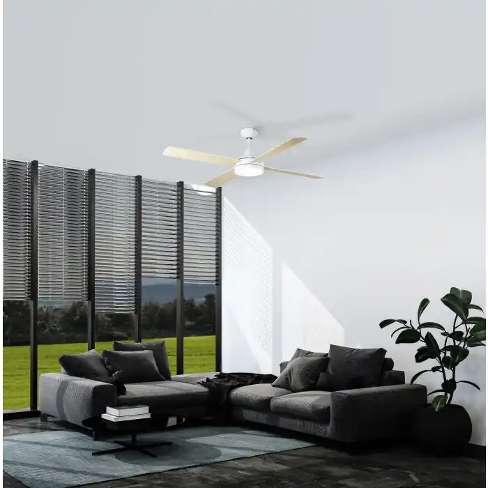 Precio De Oferta Eglo TRINIDAD Ventilador de techo LED Blanca, 1 luz
