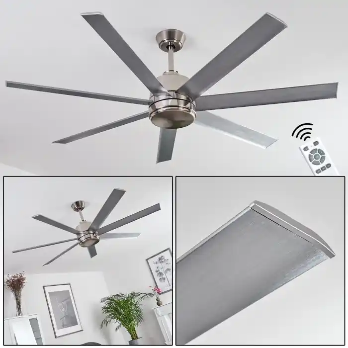 Barato Aargaard Ventilador de techo Color acero inoxidable, Mando a distancia